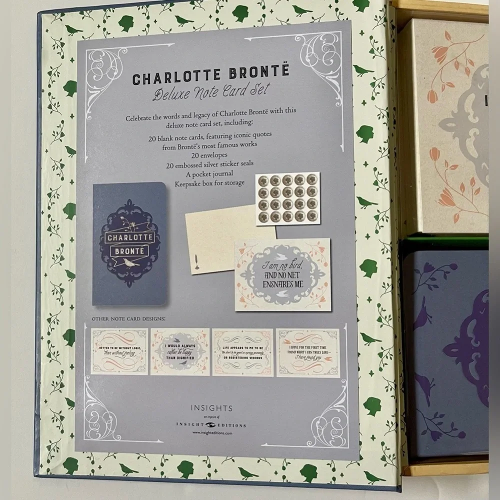 Charlotte Brontë Notecard Set Pocket Journal Keepsake Book Box